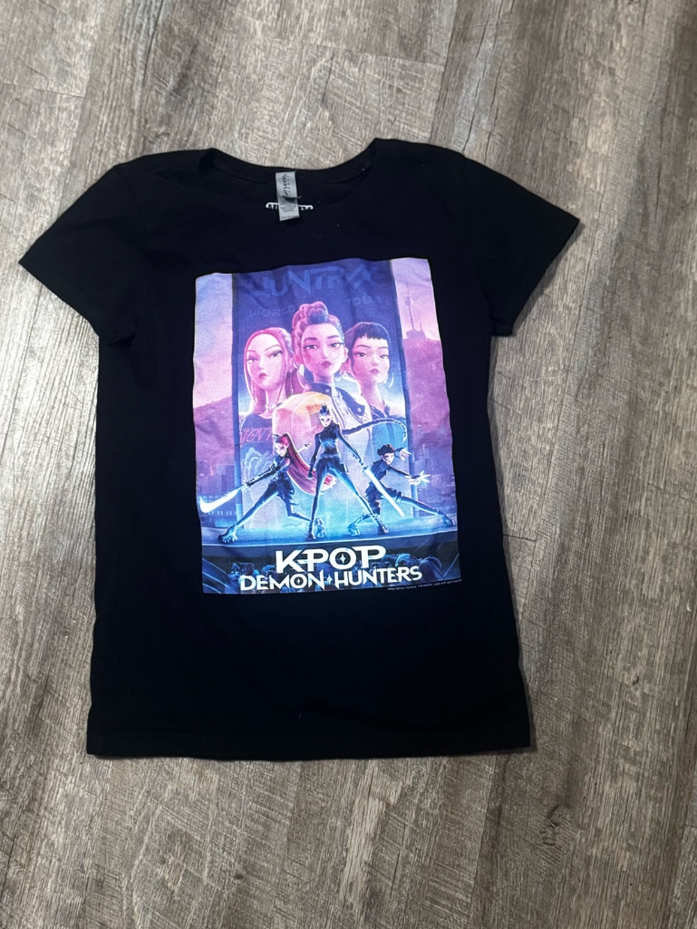 Next Level Apparel Black K-Pop Demon Hunters Graphic Tee